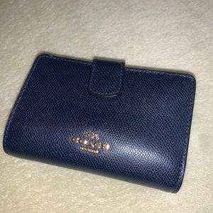 Navy Coach snap wallet